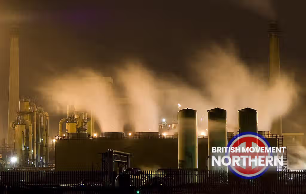 Teesside Steelworks at night, in 2009
